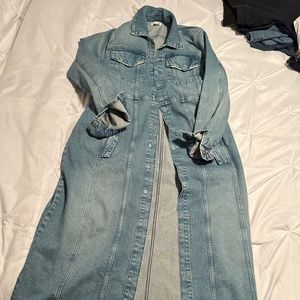 Good American denim duster/maxi